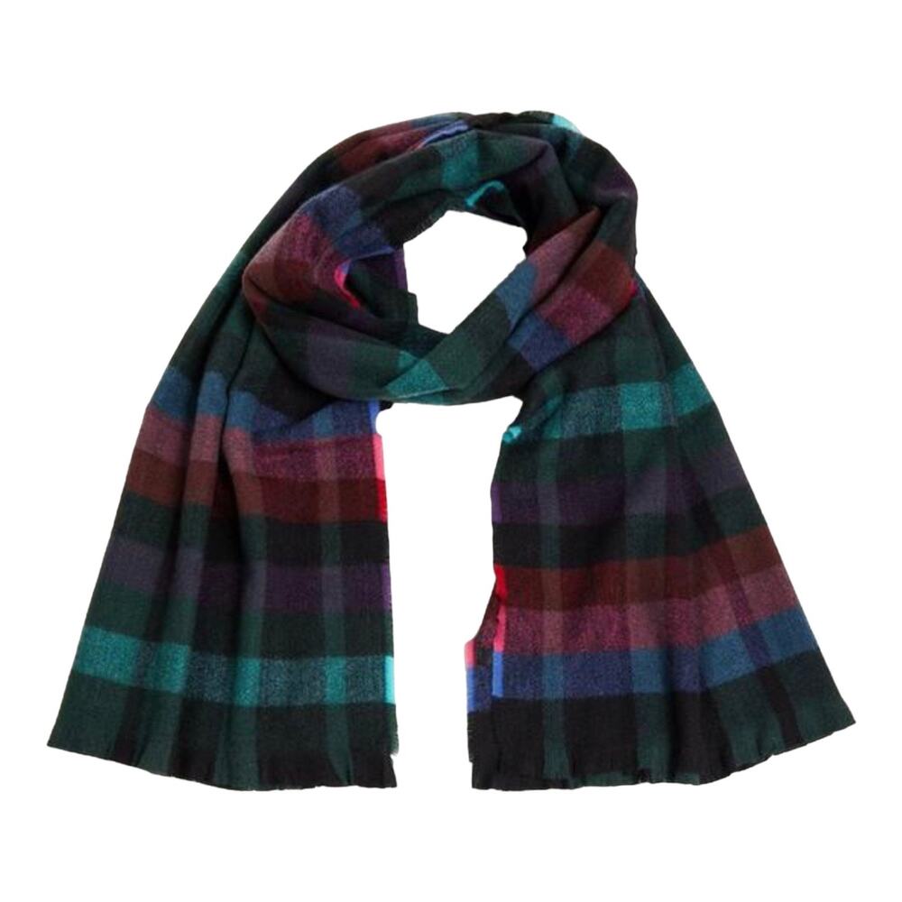 NEW Torrid Long BLANKET SCARF 76”x24” Multi Block Plaid Check Large Soft Wrap